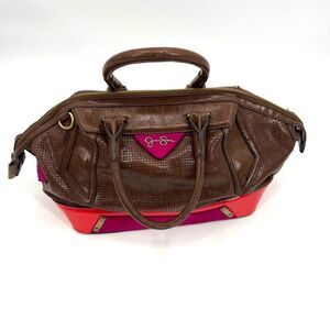 Brown and Pink Designer Women's Bag